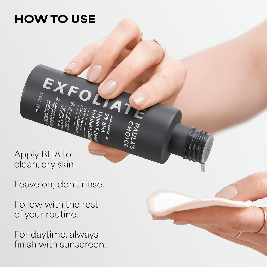 Paula's Choice SKIN PERFECTING 2% BHA Liquid Exfoliant with Salicylic Acid, Facial Polish for Pores, Wrinkles & Fine Lines, Suitable for Blackhead-Prone Skin, Fragrance-Free