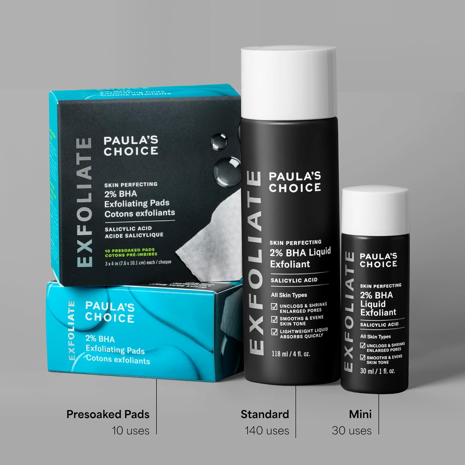 Paula's Choice SKIN PERFECTING 2% BHA Liquid Exfoliant with Salicylic Acid, Facial Polish for Pores, Wrinkles & Fine Lines, Suitable for Blackhead-Prone Skin, Fragrance-Free